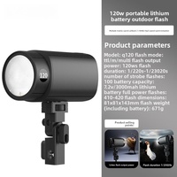 Nouvelle lampe flash externe Q120 à batterie lithium pour appareils photo reflex numériques, synchronisation TTL haute vitesse, éclairage photographique portable, lumière d'appoint extérieure