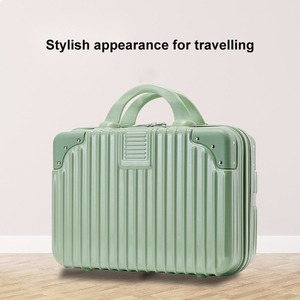 14 Portable Makeup Travel Case Hand Luggage, Pressure-proof Mini ABS Carrying Makeup Case <strong>Suitcase</strong> with Elastic <strong>Band</strong> Small Hard - Product Image 4