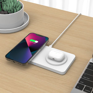 <span class=keywords><strong>Cargador</strong></span> inalámbrico magnético 2 en 1 de carga rápida Qi 15W portátil de fábrica para <span class=keywords><strong>iPhone</strong></span> <span class=keywords><strong>12</strong></span> 13 14 Series - Product Image 6