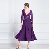 Robes de compétition de danse de salon M-1830 pour adultes, nouvelle robe de pratique sexy à manches longues, vêtements de danse de salon Chacha Samba