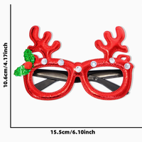 Gafas Decorativas Navideñas de Primera Calidad con Diseño de Letras de Feliz Navidad, Adornos Festivos Novedosos con Temática Navideña, Accesorio para Fiestas de Navidad