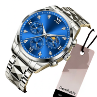 Montre-bracelet de luxe simple pour homme, personnalisée OEM, boîtier en alliage, étanche 3 ATM, mouvement japonais, vente en gros d'usine