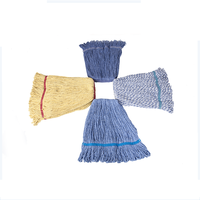 Serpillère industrielle robuste en coton à extrémités bouclées, codée par couleur, pour le nettoyage des sols mouillés, idéale pour l'entretien commercial – Fabricant d'origine