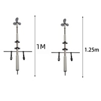 Hélice manuelle en acier portable réglable pour canoë kayak perceuse électrique moteur hors-bord à manivelle support de moteur hors-bord équipement d'urgence