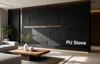 Panel de Pared de Piedra PU de Alta Calidad a Precio de Fábrica, para Decoración Interior y Exterior, Estilo Moderno, Impermeable y Antiestático