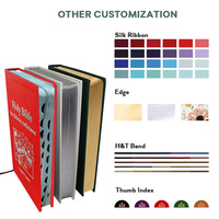 Bibbia Bilingue con Copertina in Pelle PU, Logo in Rilievo, Edizione Multicolore Personalizzata, Vendita Diretta dalla Fabbrica