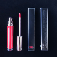 Tube de couvercle en or rose rouge à lèvres liquide mat imperméable à l'eau longue durée et 30 couleurs en option