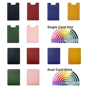 Tarjetero de Cuero PU para Teléfono Celular, Adhesivo Trasero, Personalizable con Logotipo, para Promociones, Venta al Por Mayor de Fábrica - Product Image 2
