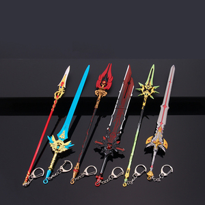 Wolf's End <span class=keywords><strong>Game</strong></span> Original <span class=keywords><strong>God</strong></span> Weapon Porte-clés en alliage métallique Couteau Porte-clés personnalisé - Product Image 4
