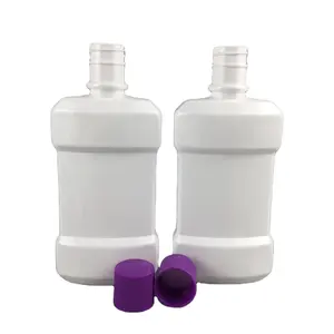 Flacone vuoto per collutorio in plastica PET da 300ml 330ml per imballaggio per il lavaggio della bocca con tappo a vite colorato personalizzato