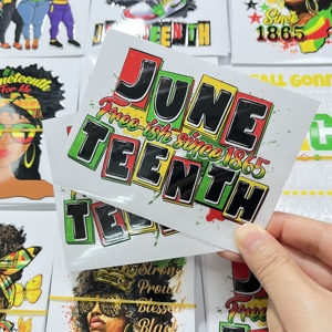 Giá tốt nhất tùy chỉnh UV dtf cup kết thúc tốt đẹp Lịch Sử màu đen thiết kế 16oz Kính Scratch Proof UV chuyển Sticker đề can cho cup - Product Image 2