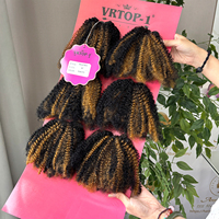 Offre Spéciale – Lot de Tissages de Cheveux Afro en Gros, Mélange de Cheveux Humains et Soie Douce P1B-27 #   16 pouces, fourniture d'usine