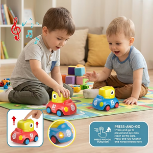 2 Coches de Juguete de Empuje y Avance para Niños Pequeños, Coches de Fricción para Bebés, Set de Coches de Juego para Infantes - Product Image 1