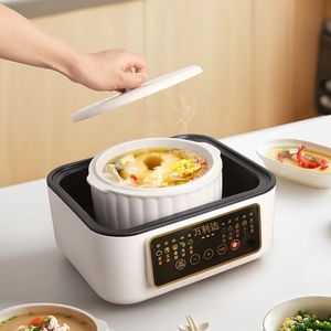 Cuiseur vapeur électrique trois étages 10L, qualité alimentaire supérieure, avec couvercle en verre trempé, pour usage domestique - Product Image 2