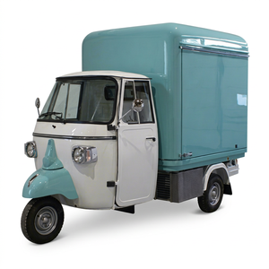 Vintage 3 Wheel Motorized Food Truck with <b>Pizza</b> Oven Steel Body 4.8m Length Rust Resistant for Outdoor Use - Product Image 1
