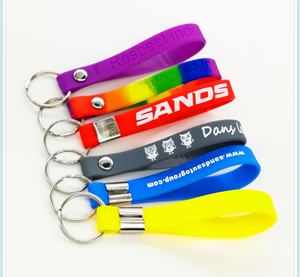High Quality Eco-Friendly Personalised Silicone <strong>Wristband</strong> With Keyring Fully Customised Silicone Keychain <strong>for</strong> <strong>Promotion</strong> <strong>Gifts</strong> - Product Image 4
