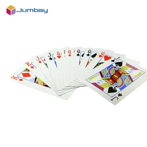 Özel baskı A4 süper büyük büyük boy mektup Casino kağıt Poker oyun kartı oyunu