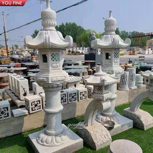 Hand Carving Outdoor Tuin Graniet Steen Pagode Natuursteen Lantaarns voor Verkoop - Product Image 2