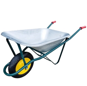 Carretilla de Construcción con Tanque Galvanizado, Carretilla Italiana para Jardín, Carriola con Tina en Lámina Zincada de 70 Litros - Product Image 2