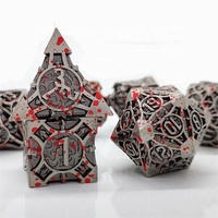 Ensemble de dés polyédriques en alliage de zinc, 16 couleurs multiples, pour Dungeons & Dragons et Pathfinder