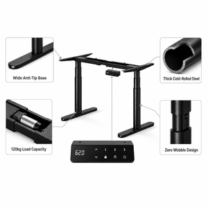 <span class=keywords><strong>Bureau</strong></span> d'ordinateur ergonomique électrique réglable <span class=keywords><strong>en</strong></span> hauteur pour le travail à domicile - Product Image 5
