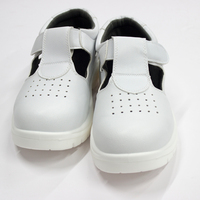 Sandal Kerja Anti-Smash ESD Cleanroom Bernapas untuk Musim Panas, Sepatu Safety Steel Toe PU Anti-Static untuk Perlindungan Kerja