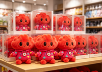 Peluche personnalisée nuage rouge mignon, figurine douce OEM/ODM pour souvenir ou cadeau