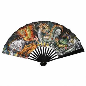 Abanico de Poliéster Impermeable de Doble Cara con Diseño de Arte Folclórico, Envío Rápido, para Halloween, Año Nuevo Chino, Regalos Corporativos y Recuerdos - Product Image 1