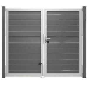 USA Stylish Garden Trellis <strong>Gate</strong> Plastic Composite Wood Grain Embossed <strong>Wooden</strong> Panel Yard Fence <strong>Gate</strong> - Product Image 5