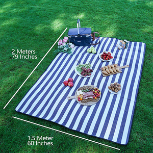 Manta de Picnic Plegable, Portátil, Compacta, Personalizada, a Rayas, Grande, Resistente al Agua, <span class=keywords><strong>para</strong></span> Playa, <span class=keywords><strong>Camping</strong></span>, Venta al Por Mayor de Fábrica - Product Image 2