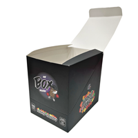 Boîte de présentation de comptoir en carton biodégradable avec logo personnalisé pour barres protéinées, chocolat et snacks, échantillon gratuit, gaufrage