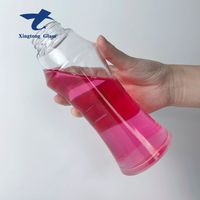 Vente en gros bouteilles en verre de 350ml grande bouche super silex jus vodka tequila whisky