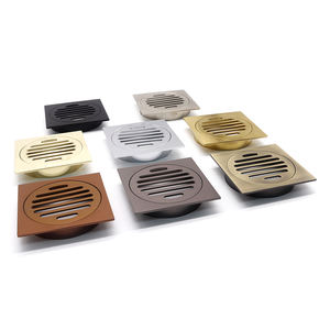 Filtre de vidange de sol caché de salle de bain en cuivre chromé carré nickelé - Product Image 4