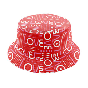 Saint Valentin Coeurs Forme Seau Chapeau pour Femmes Hommes Costume Accessoire Romantique Couple En Plein Air Voyage Pêcheur Cap Soleil Chapeau - Product Image 4