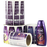 Étiquettes personnalisées en vinyle imperméable pour soins de la peau, autocollants cosmétiques en rouleau avec logo doré, impression d'étiquettes d'emballage