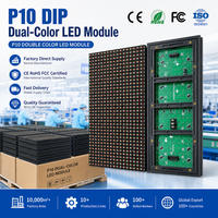 Modul Layar LED P10 DIP Dua Warna Merah Hijau Tahan Air Luar Ruangan Kecerahan Tinggi 320x160mm Panel Tanda Bergulir untuk Etalase Toko