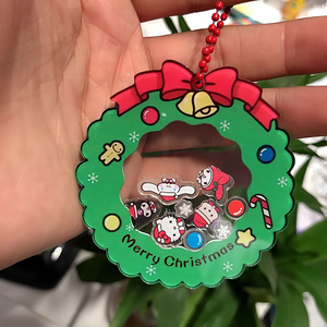 2024 Acrylic Shaker Keychain phim hoạt hình con số Acrylic quyến rũ Shaker Móc Chìa Khóa tùy chỉnh Acrylic Keychain nhà máy thiết kế giáng sinh - Product Image 2