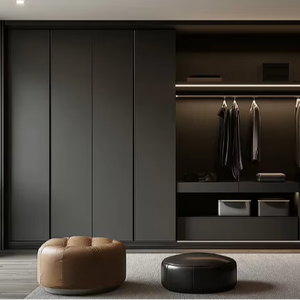 Modern Wood Freestanding Walk-in <b>Wardrobe</b> with 6 Doors Large Capacity Space Saving Home Furniture for Bedroom and Living Room - Product Image 1