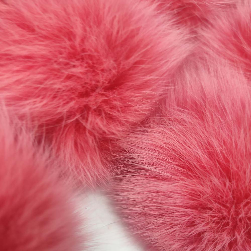 10cm couro genuíno fox fur ball red and pink soft animal fur bolas para fazer chapéu brinquedo chaveiro acessórios para o cabelo