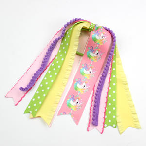 Cinta para el pelo <span class=keywords><strong>de</strong></span> alta calidad con diseño <span class=keywords><strong>de</strong></span> <span class=keywords><strong>unicornio</strong></span> irlandés y lazo para niñas - Product Image 5