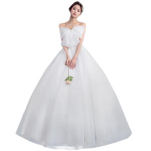 AL1096 2025 Nouvelle Robe de Mariée à Taille Haute, Bustier Blanc Simple, Épaule Dénudée, pour Réception de Mariage avec Décoration en Cristal, Très Belle - Product Image 5