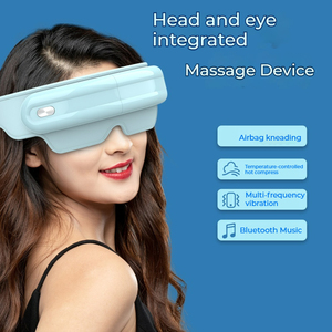 Masajeador de <span class=keywords><strong>Cabeza</strong></span> <span class=keywords><strong>y</strong></span> <span class=keywords><strong>Ojos</strong></span> Inalámbrico para Uso Doméstico con Compresión de Aire, Calor, Vibración <span class=keywords><strong>y</strong></span> Terapia de Amasamiento, Control de Tiempo, Fabricación OEM - Product Image 2