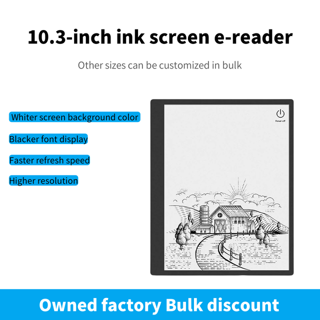 10.3 Inch E Ink Tablet 1872*1404 Touch Screen Android 11 Open System 4000mAh WiFi Ebook Reader Digital  Notebook