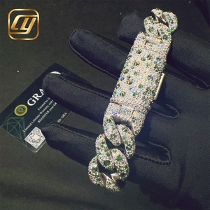 Pulsera de Lujo Estilo Cubano, Plata de Ley 925, Diamantes Moissanite VVS, 18MM, Cadena Cubana con Incrustaciones de Diamantes, Joyería Hip Hop - Product Image 5