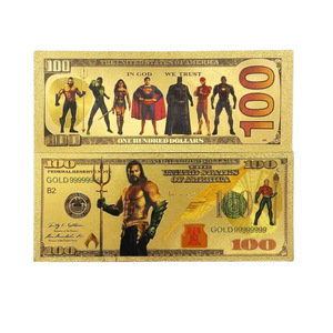 Nouvelle collection 2026 : Billets de banque plaqués or 24 carats sur le thème des <span class=keywords><strong>super</strong></span>-héros de bandes dessinées américaines (8 designs) - Product Image 2