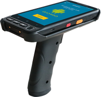 Portable Android 12 PDA longue portée 21m portable RFID 4G mémoire nouveau stock 11 lecteur de périphérique RFID WIFI 2D UHF pour entrepôt