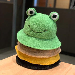 Nouveau Chapeau Bob d'Hiver Brodé Grenouille avec Cordon Réglable, Chapeau de Pêcheur Panama Chaud pour l'Extérieur - Product Image 1