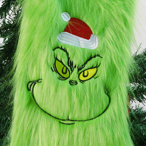 <span class=keywords><strong>Calcetines</strong></span> Navideños Personalizados de Felpa con Diseño de <span class=keywords><strong>Grinch</strong></span>, Monstruo Verde, <span class=keywords><strong>Calcetines</strong></span> de Navidad de Piel Sintética Suave para Decoración del Hogar - Product Image 4