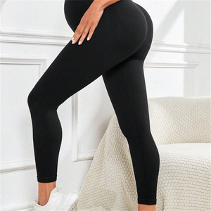 Pantalones de Yoga sin costuras de cintura alta para mujer 3038 mallas deportivas de maternidad para mujeres <span class=keywords><strong>embarazadas</strong></span> Levantamiento de vientre de cintura alta para ejercicio - Product Image 2