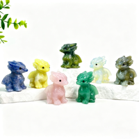 Dragon en cristal sculpté de 5 cm en gros, pierre de guérison en jade, dragon volant pour la décoration intérieure Feng Shui et les cadeaux